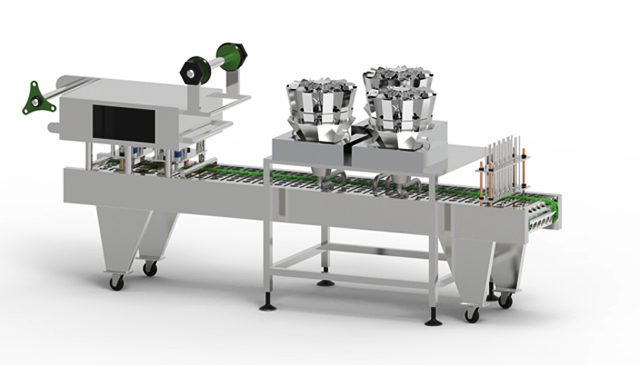 Customized cups filling sealing machine large granule snack food weighing metering filler system rice container fill seal packing line